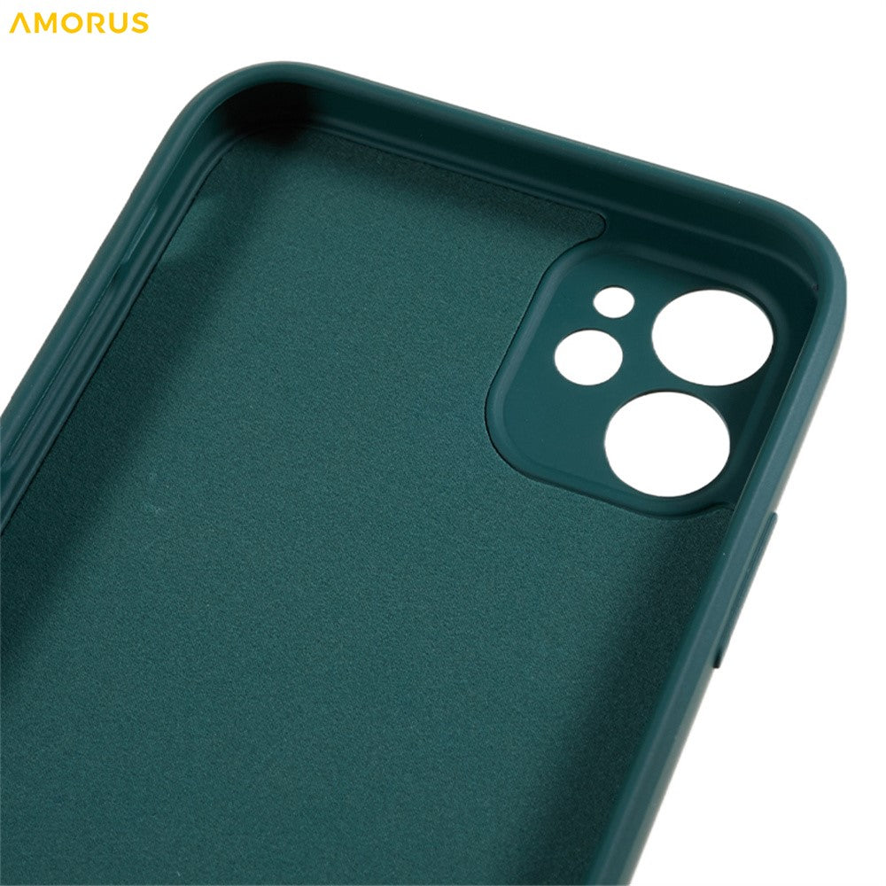 AMORUS Til iPhone 11 Cover Præcise Udskæringer TPU Fiberforing Stødabsorberende Telefoncover