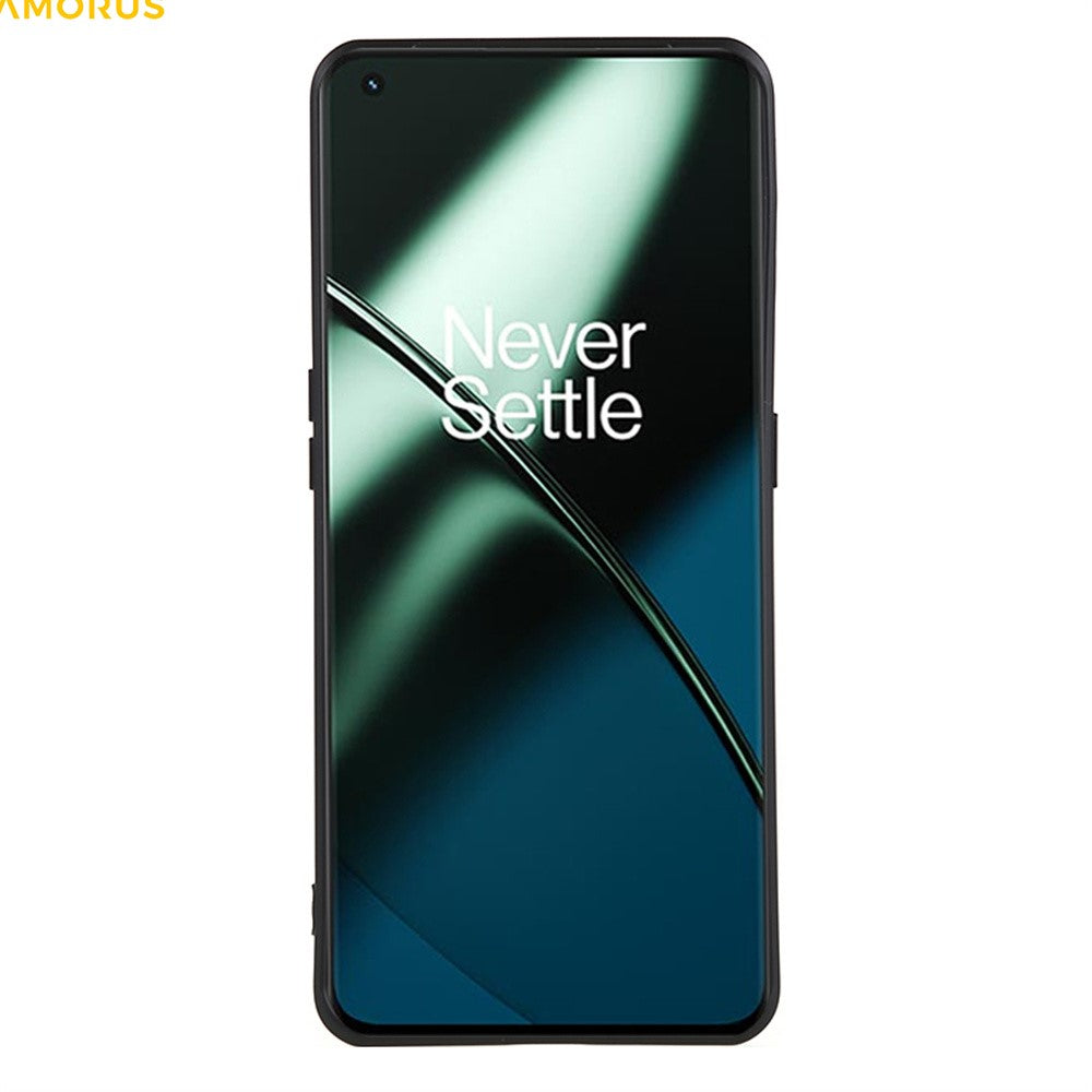 AMORUS För OnePlus 11 5G Skal Precisa Utskärningar TPU Fiberfoder Stötsäkert mobilskal