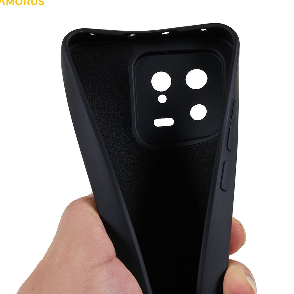 AMORUS For Xiaomi 13 Case Precise Cutouts TPU Fiber Lining Shockproof Phone Cover