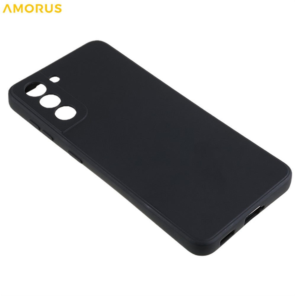 AMORUS For Samsung Galaxy S21 4G / 5G Case Precise Cutouts TPU Fiber Lining Shockproof Phone Cover