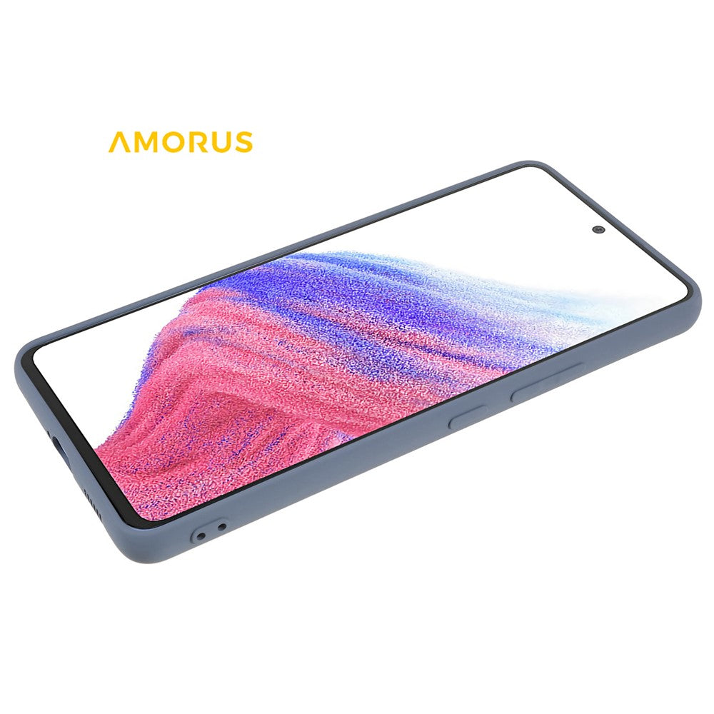 AMORUS For Samsung Galaxy A53 5G Cover Præcise Udskæringer TPU Fiber Foring Stødsikkert Telefoncover