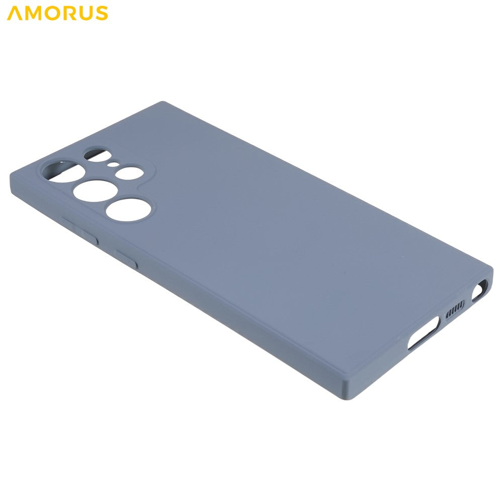 AMORUS For Samsung Galaxy S22 Ultra 5G Case Precise Cutouts TPU Fiber Lining Shockproof Phone Cover