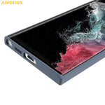 AMORUS For Samsung Galaxy S22 Ultra 5G Case Precise Cutouts TPU Fiber Lining Shockproof Phone Cover