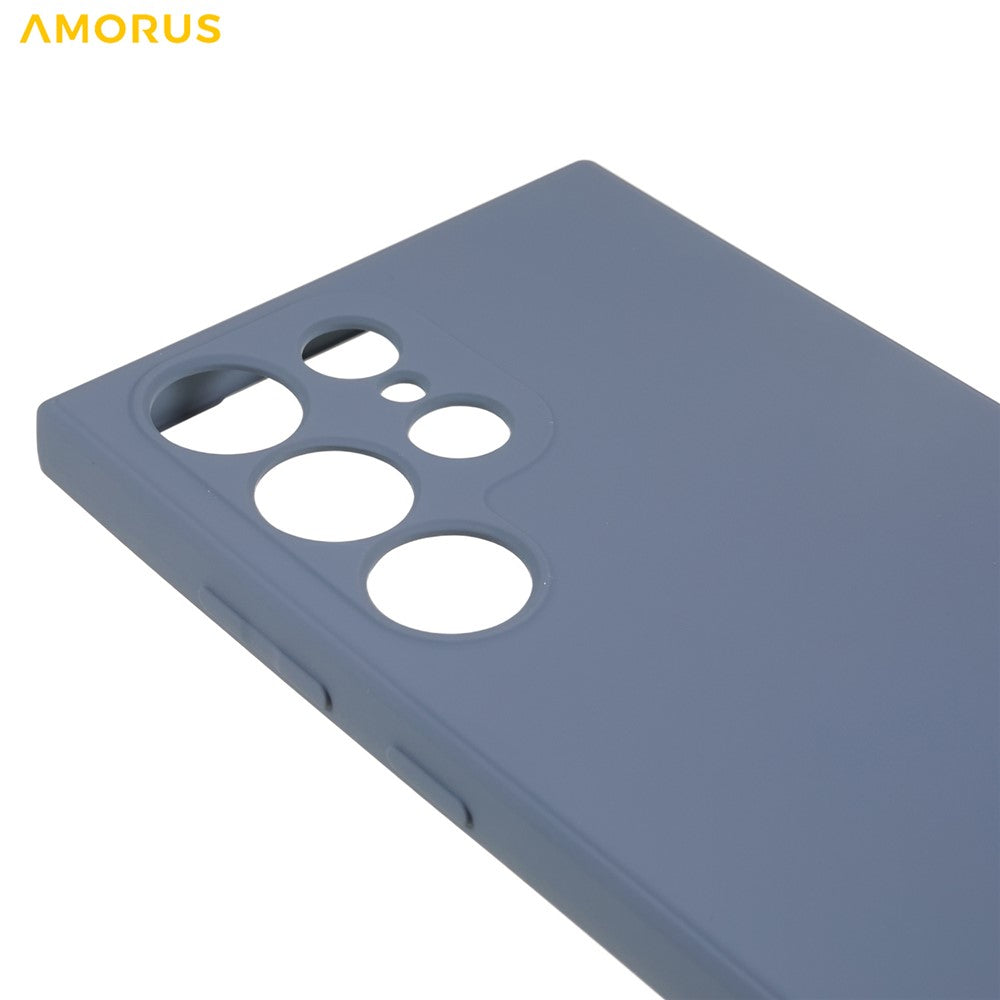 AMORUS For Samsung Galaxy S22 Ultra 5G Case Precise Cutouts TPU Fiber Lining Shockproof Phone Cover