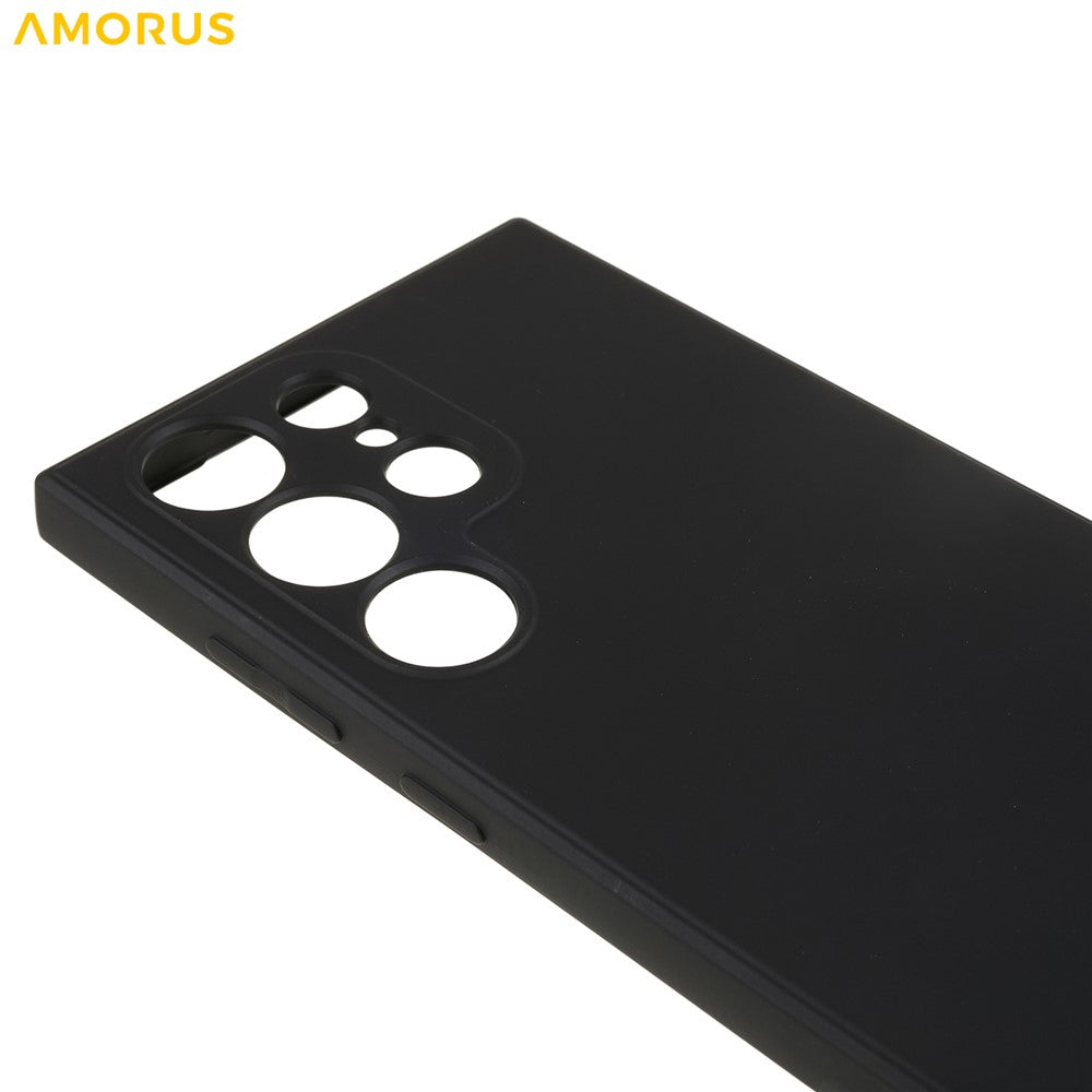 AMORUS For Samsung Galaxy S23 Ultra Case Precise Cutouts TPU Fiber Lining Shockproof Phone Cover