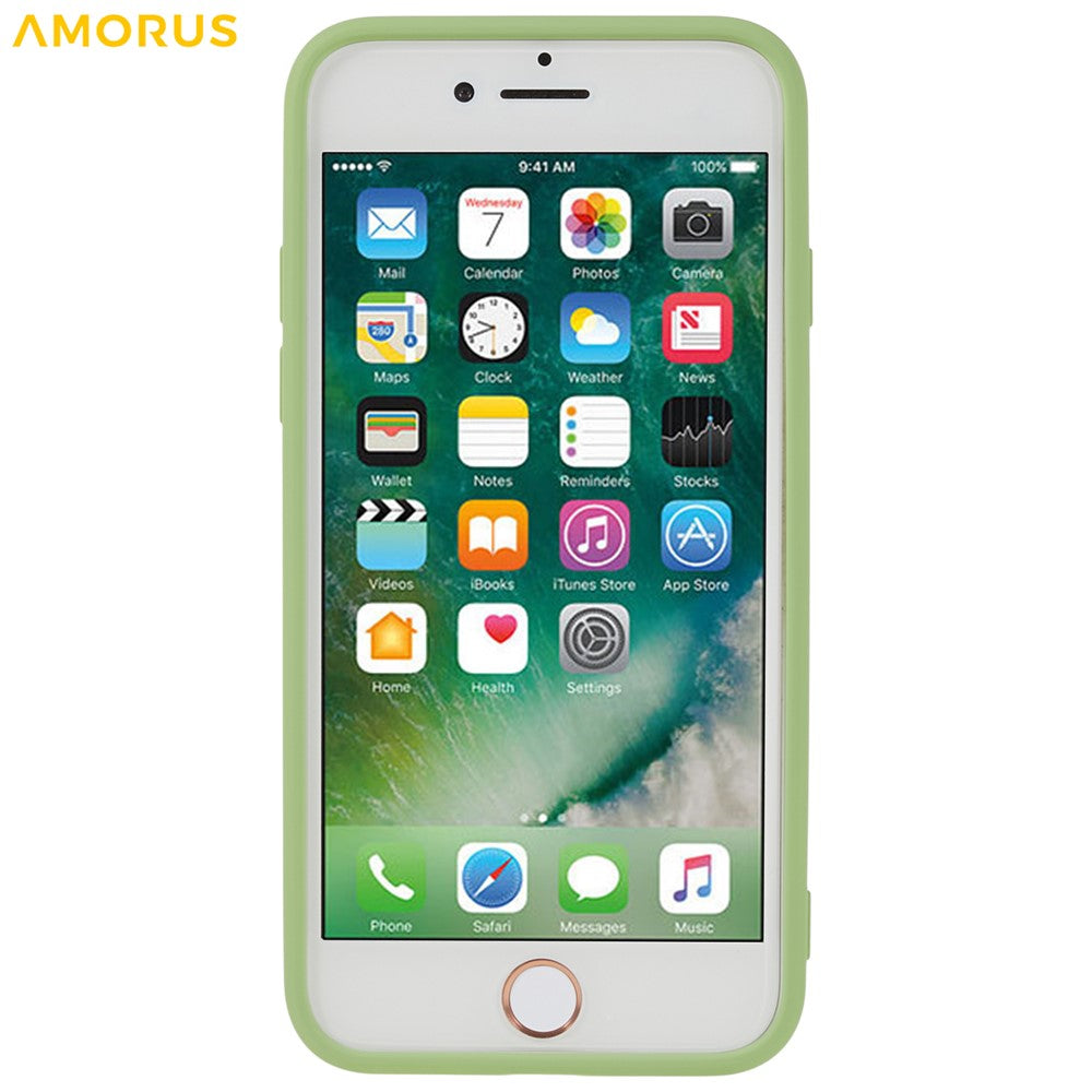 AMORUS TPU Case for iPhone SE (2022) / (2020) / 8 / 7 Precise Cutouts Fiber Lining Shockproof Phone Cover