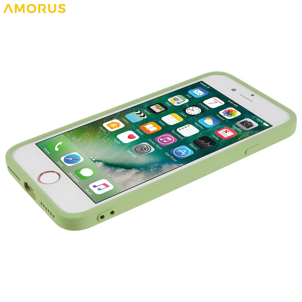 AMORUS TPU Case for iPhone SE (2022) / (2020) / 8 / 7 Precise Cutouts Fiber Lining Shockproof Phone Cover