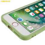 AMORUS TPU Case for iPhone SE (2022) / (2020) / 8 / 7 Precise Cutouts Fiber Lining Shockproof Phone Cover
