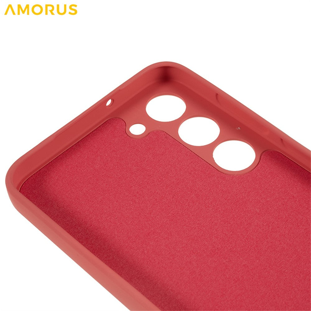 AMORUS til Samsung Galaxy S23+ Cover Præcise Udskæringer TPU Fiberforing Stødsikkert Telefoncover