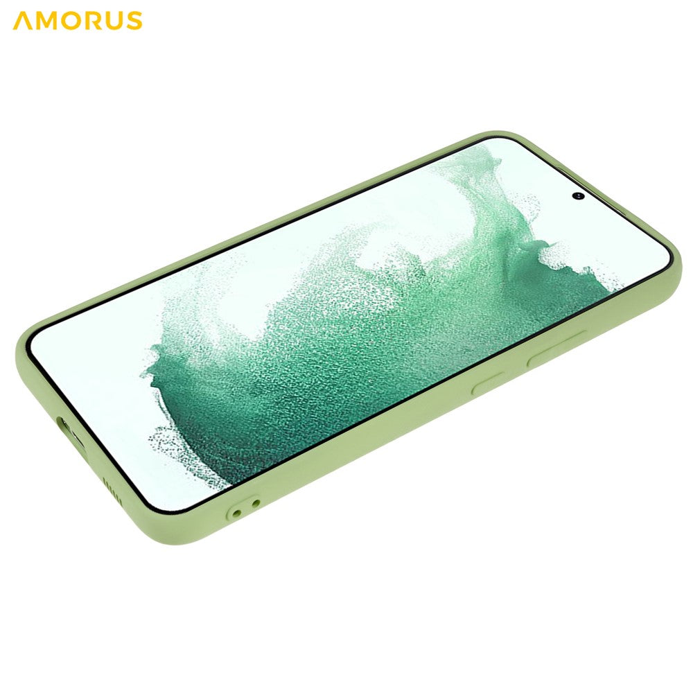 AMORUS For Samsung Galaxy S22 5G Case Precise Cutouts TPU Fiber Lining Shockproof Phone Cover