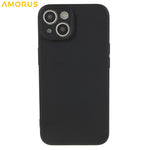 AMORUS For iPhone 13 Case Precise Cutouts TPU Fiber Lining Shockproof Phone Cover