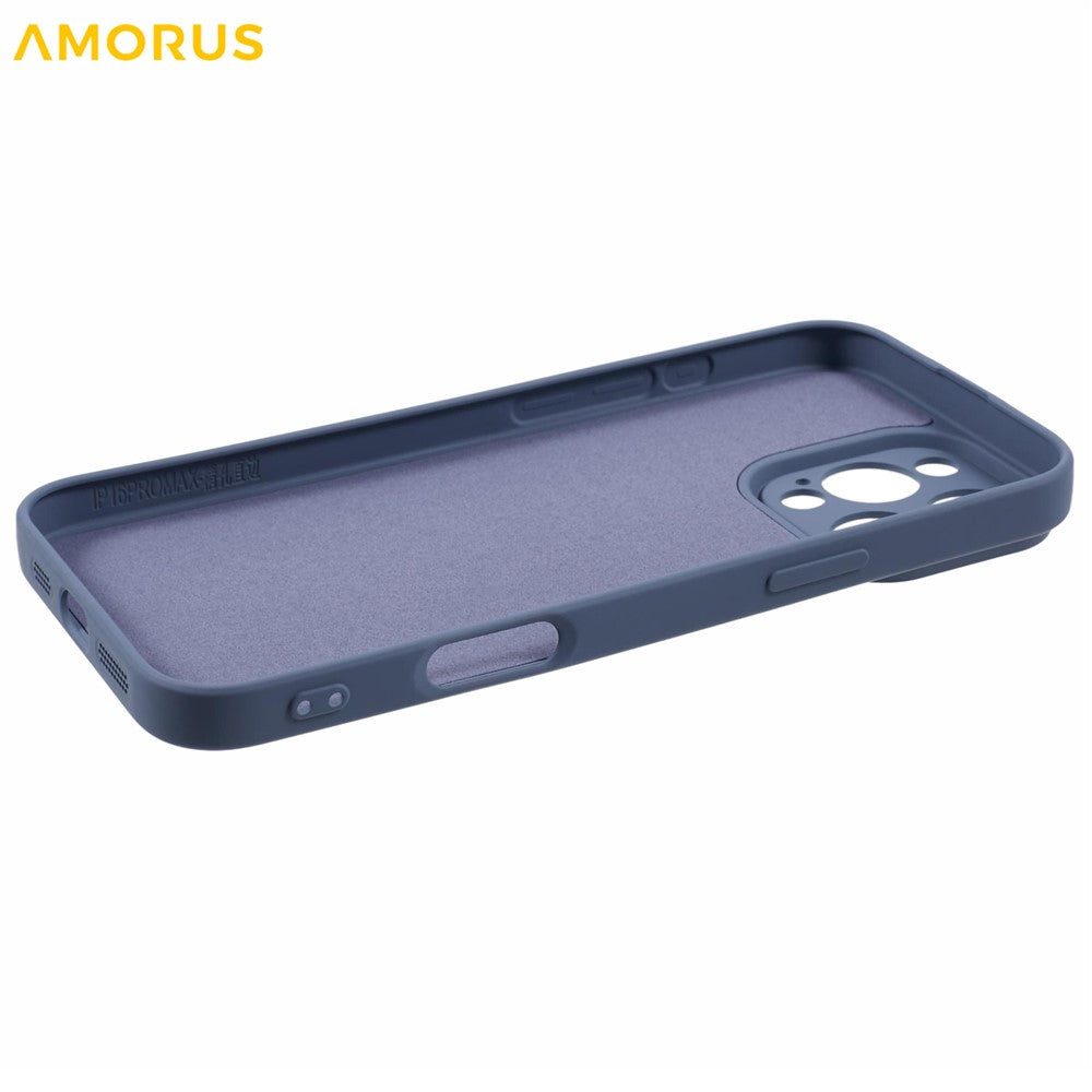 AMORUS For iPhone 16 Pro Case Precise Cutouts TPU Fiber Lining Shockproof Phone Cover