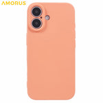 AMORUS For iPhone 16 Case Precise Cutouts TPU Fiber Lining Shockproof Phone Cover