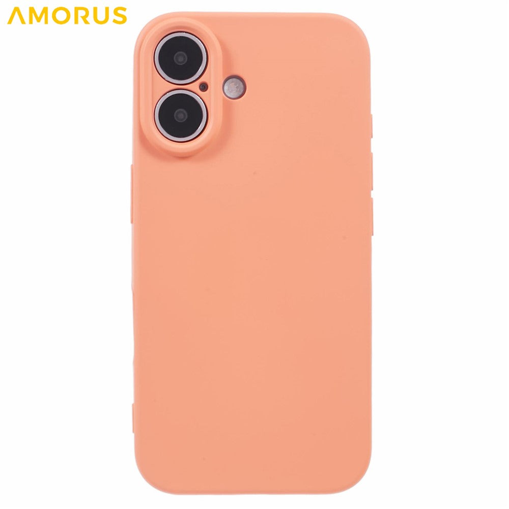 AMORUS For iPhone 16 Case Precise Cutouts TPU Fiber Lining Shockproof Phone Cover
