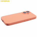 AMORUS For iPhone 16 Case Precise Cutouts TPU Fiber Lining Shockproof Phone Cover