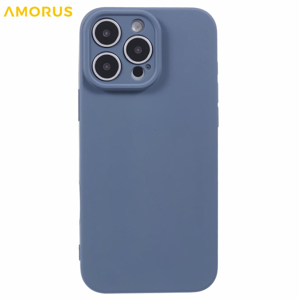 AMORUS For iPhone 16 Pro Max Case Precise Cutouts TPU Fiber Lining Shockproof Phone Cover