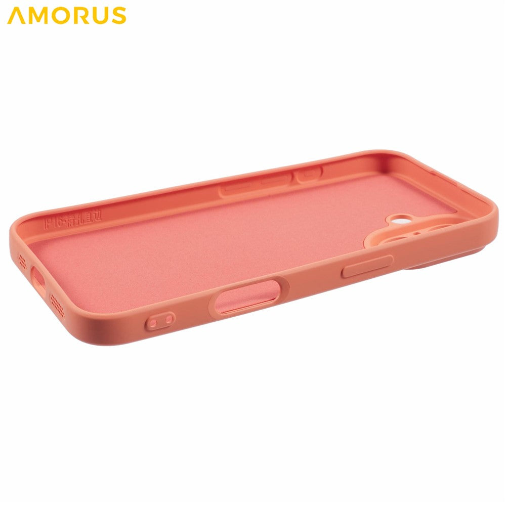 AMORUS For iPhone 16 Plus Case Precise Cutouts TPU Fiber Lining Shockproof Phone Cover