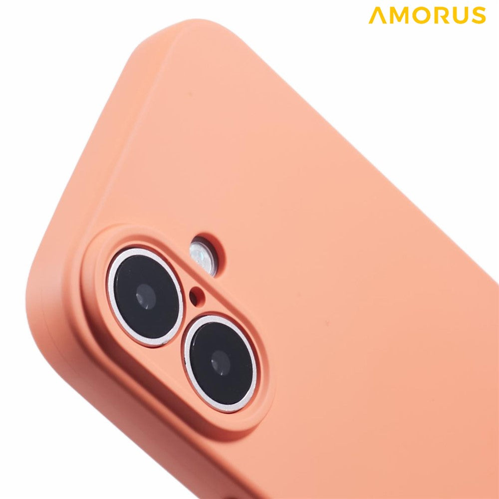 AMORUS For iPhone 16 Plus Case Precise Cutouts TPU Fiber Lining Shockproof Phone Cover