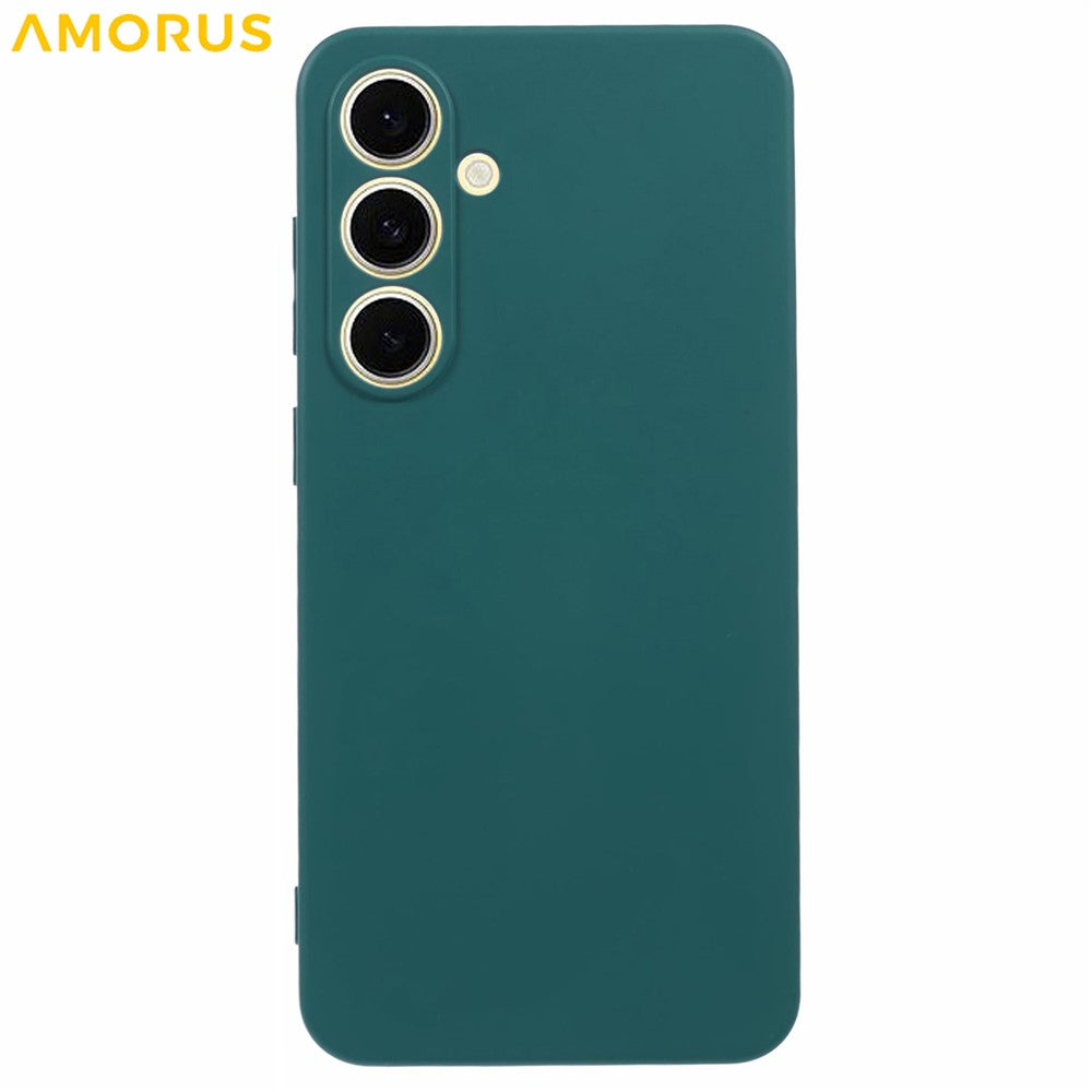 AMORUS For Samsung Galaxy S24 FE Case Precise Cutouts TPU Fiber Lining Shockproof Phone Cover