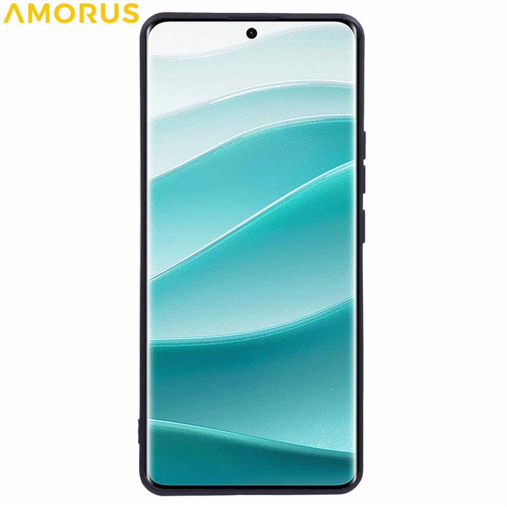 AMORUS For Xiaomi Redmi Note 14 Pro 5G  /  Poco X7 5G Case Precise Cutouts TPU Fiber Lining Shockproof Phone Cover