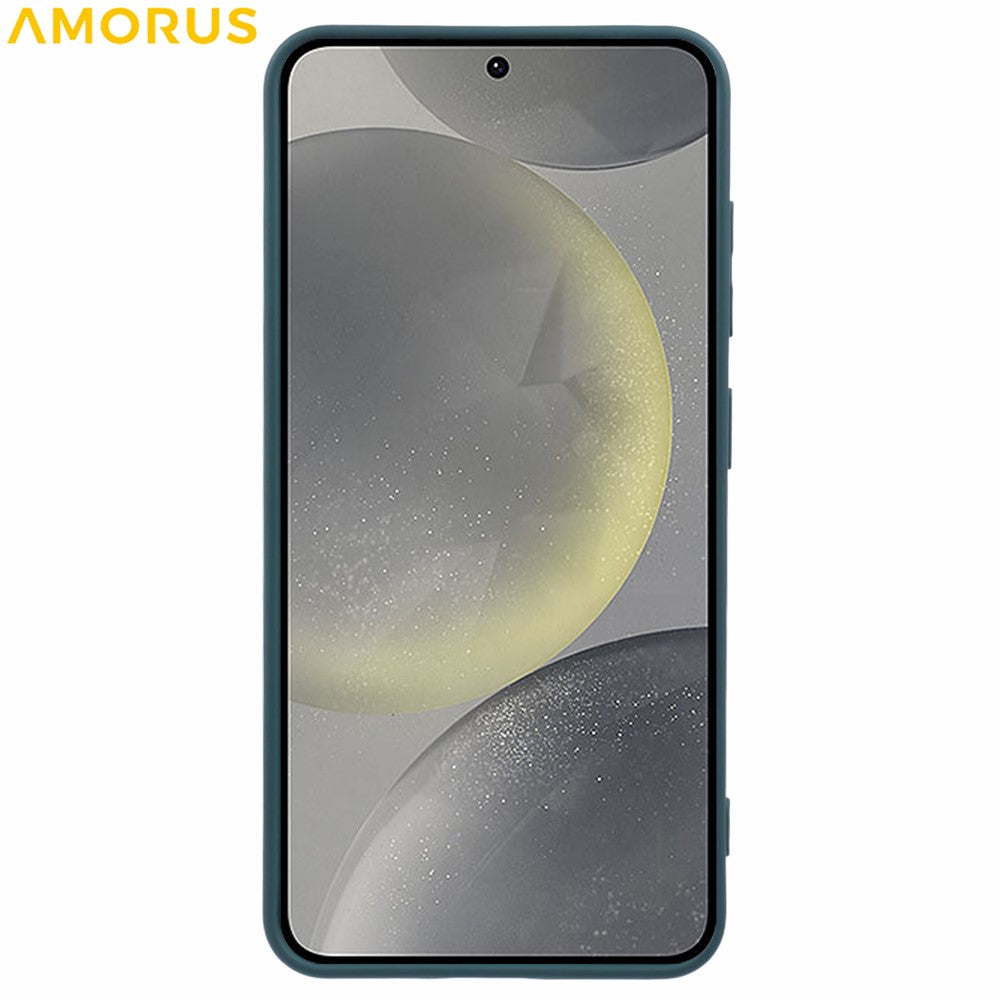 AMORUS For Samsung Galaxy S25 Case Precise Cutouts TPU Fiber Lining Shockproof Phone Cover