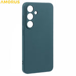 AMORUS For Samsung Galaxy S25 Case Precise Cutouts TPU Fiber Lining Shockproof Phone Cover