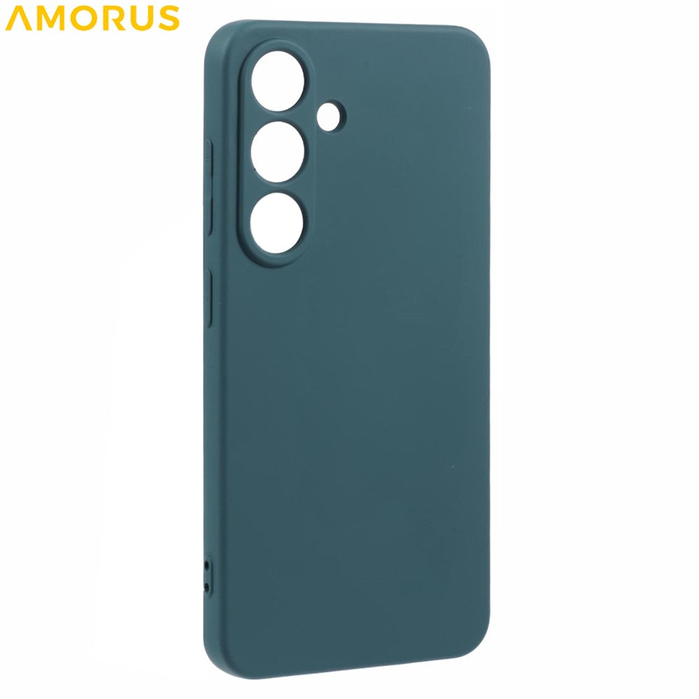 AMORUS For Samsung Galaxy S25 Case Precise Cutouts TPU Fiber Lining Shockproof Phone Cover