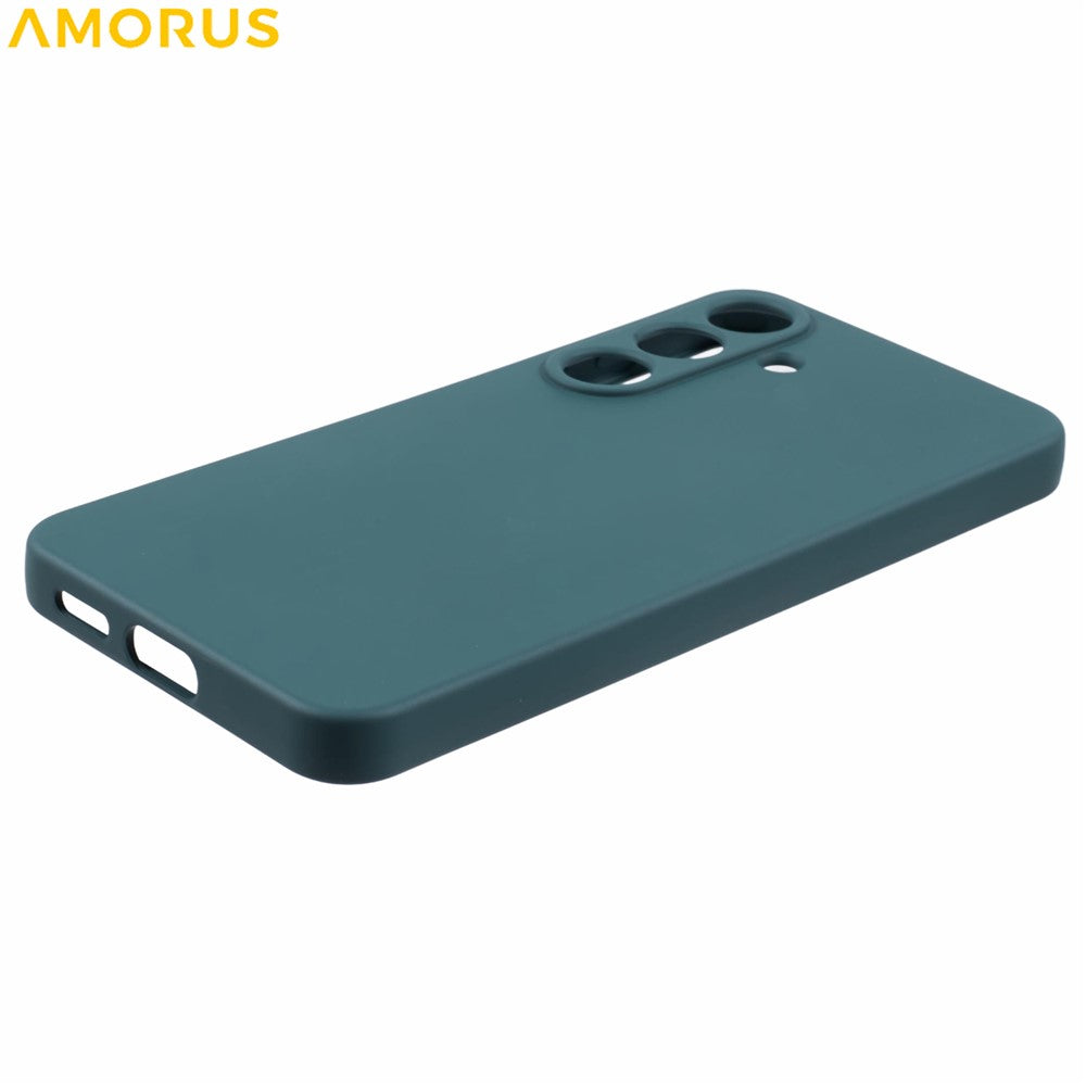 AMORUS For Samsung Galaxy S25 Case Precise Cutouts TPU Fiber Lining Shockproof Phone Cover