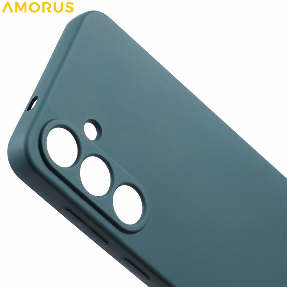 AMORUS For Samsung Galaxy S25 Case Precise Cutouts TPU Fiber Lining Shockproof Phone Cover