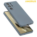 AMORUS For Samsung Galaxy S25 Ultra Case Precise Cutouts TPU Fiber Lining Shockproof Phone Cover