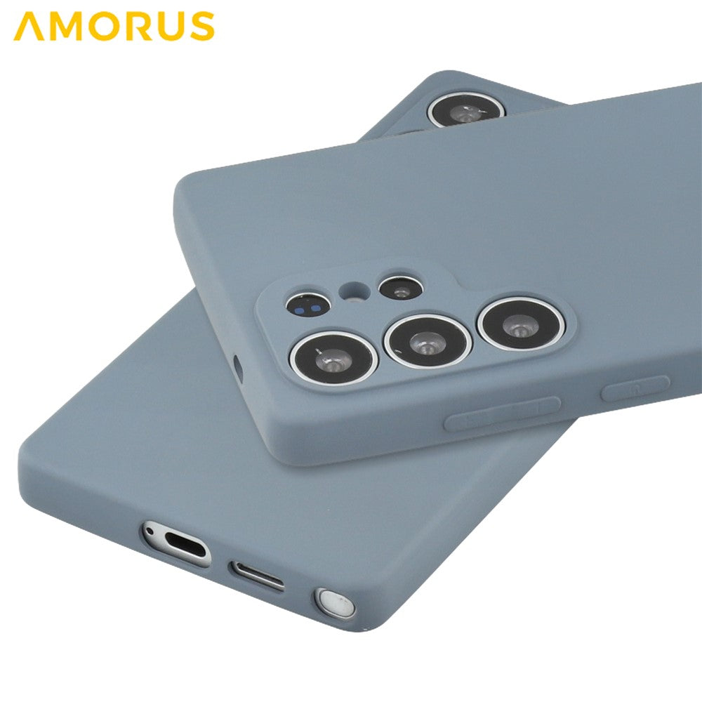 AMORUS For Samsung Galaxy S25 Ultra Case Precise Cutouts TPU Fiber Lining Shockproof Phone Cover