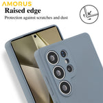 AMORUS For Samsung Galaxy S25 Ultra Case Precise Cutouts TPU Fiber Lining Shockproof Phone Cover