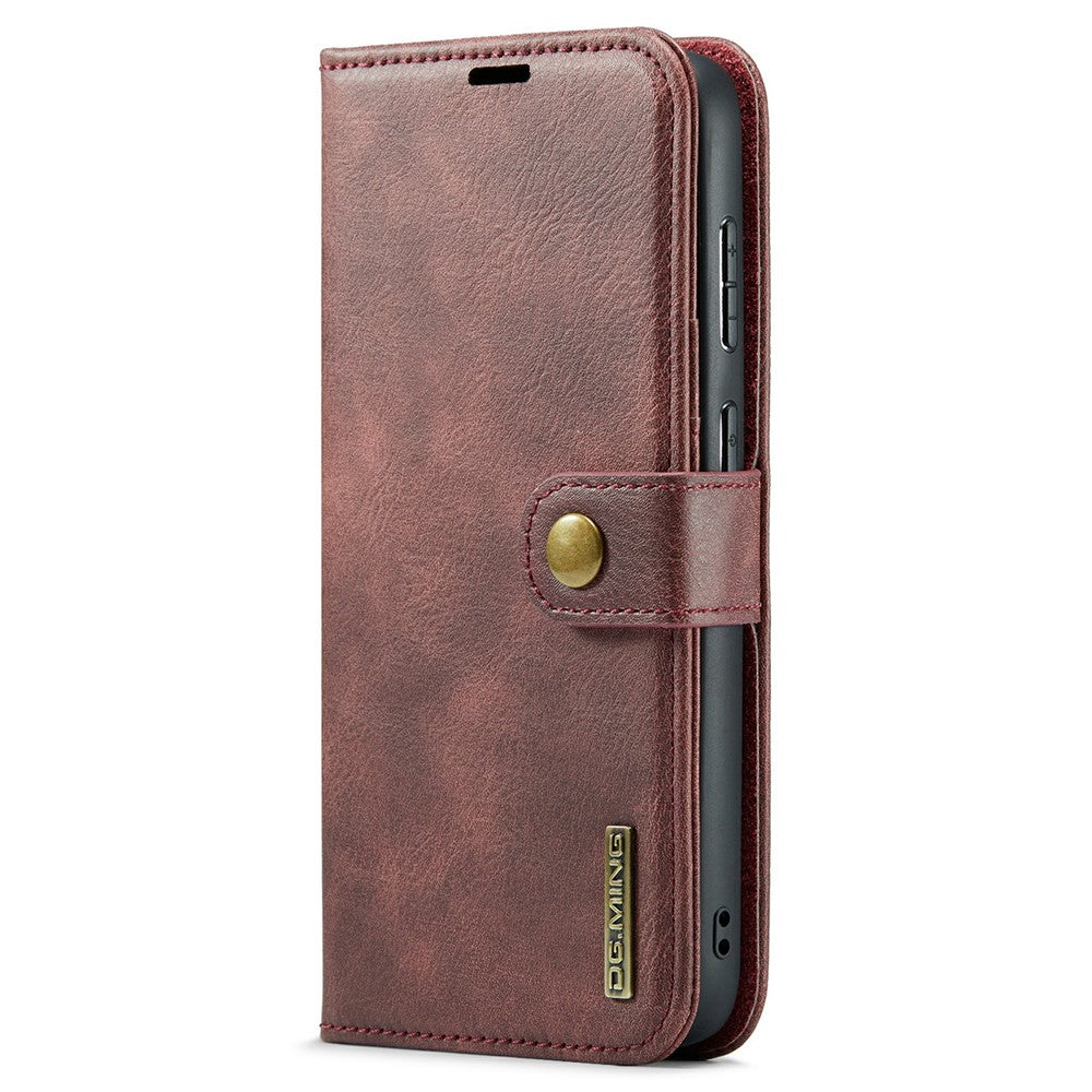 DG.MING for Samsung Galaxy S25 FE Case Detachable Split Leather Phone Cover