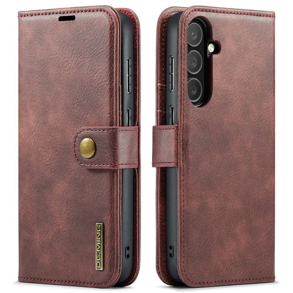 DG.MING for Samsung Galaxy S25 FE Case Detachable Split Leather Phone Cover
