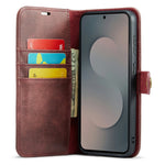 DG.MING for Samsung Galaxy S25 FE Case Detachable Split Leather Phone Cover