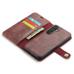 DG.MING for Samsung Galaxy S25 FE Case Detachable Split Leather Phone Cover