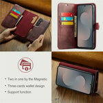 DG.MING for Samsung Galaxy S25 FE Case Detachable Split Leather Phone Cover