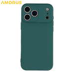 AMORUS Til iPhone 17 Pro Max Cover Præcise Udskæringer TPU Fiberforing Stødsikkert Telefoncover