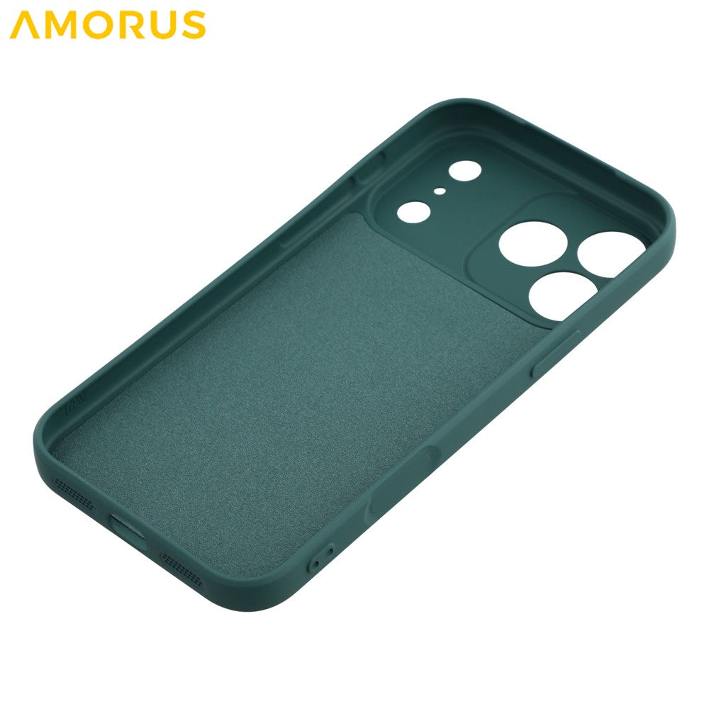 AMORUS Til iPhone 17 Pro Max Cover Præcise Udskæringer TPU Fiberforing Stødsikkert Telefoncover