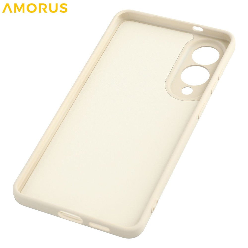 AMORUS For Samsung Galaxy S25 Edge Case Precise Cutouts TPU Fiber Lining Shockproof Phone Cover