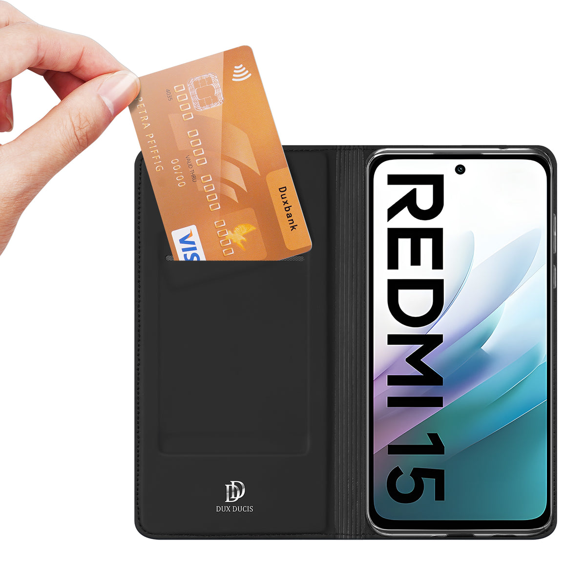 DUX DUCIS For Xiaomi Redmi 15 4G (EU) (171mm) Case  Skin Pro Series Leather Stand Cover Card Holder