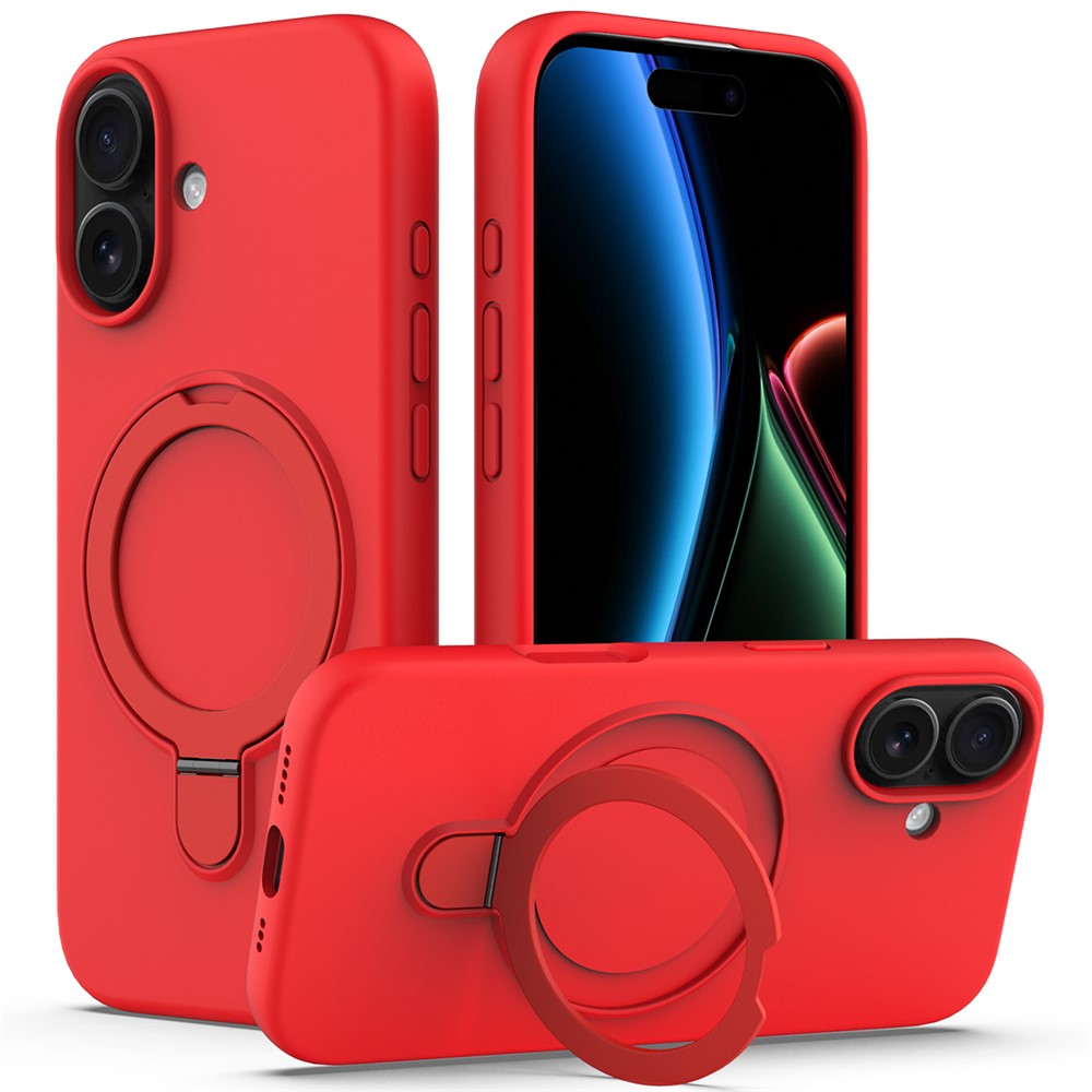 Til iPhone 17 Cover Kompatibel med MagSafe Stander PC + Silikone Telefoncover
