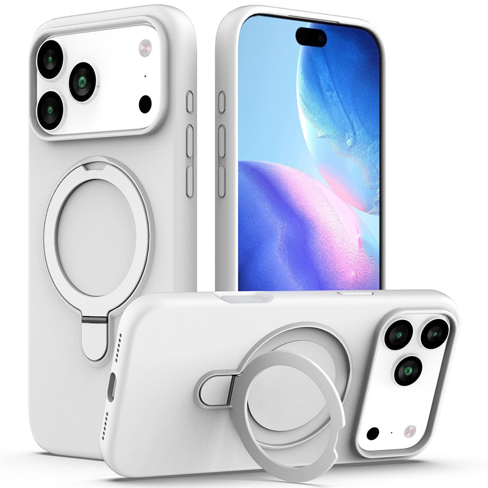 For iPhone 18 Pro / 17 Pro Case Compatible with MagSafe Kickstand PC + Silicone Phone Cover