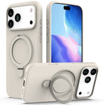 For iPhone 18 Pro / 17 Pro Case Compatible with MagSafe Kickstand PC + Silicone Phone Cover