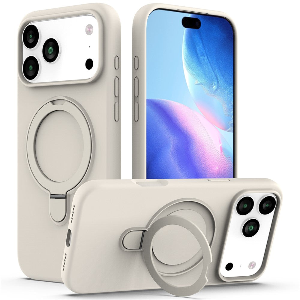 For iPhone 18 Pro / 17 Pro Case Compatible with MagSafe Kickstand PC + Silicone Phone Cover