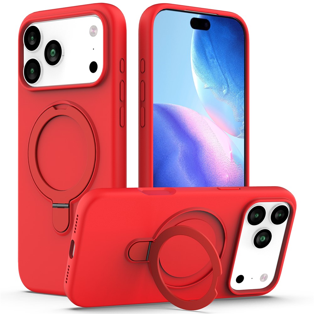For iPhone 18 Pro / 17 Pro Case Compatible with MagSafe Kickstand PC + Silicone Phone Cover