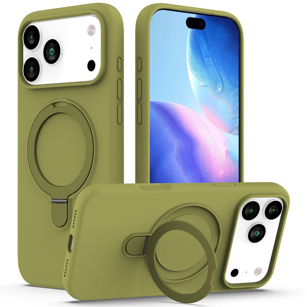 For iPhone 18 Pro / 17 Pro Case Compatible with MagSafe Kickstand PC + Silicone Phone Cover