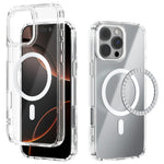 ABEEL For iPhone 16 Pro Case Compatible with MagSafe Anti Scratch Clear TPU PC Phone Back Cover