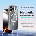 ABEEL For iPhone 16 Pro Case Compatible with MagSafe Anti Scratch Clear TPU PC Phone Back Cover
