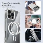ABEEL For iPhone 16 Pro Case Compatible with MagSafe Anti Scratch Clear TPU PC Phone Back Cover